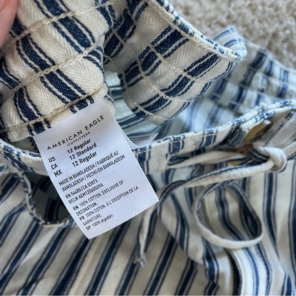 American Eagle Striped Drawstring Pants - Picture 4 of 7
